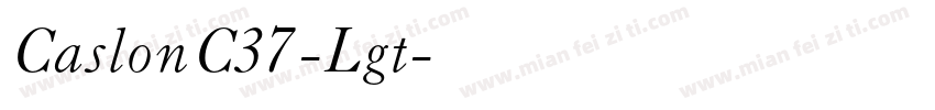 CaslonC37-Lgt字体转换