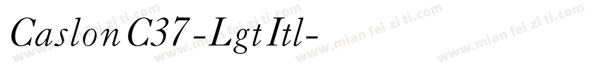 CaslonC37-LgtItl字体转换