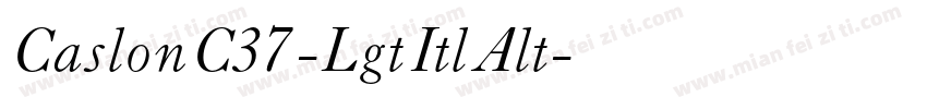 CaslonC37-LgtItlAlt字体转换