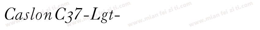CaslonC37-Lgt字体转换