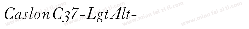 CaslonC37-LgtAlt字体转换