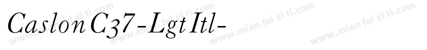CaslonC37-LgtItl字体转换