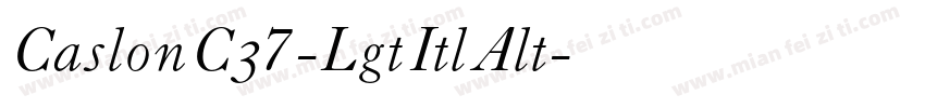 CaslonC37-LgtItlAlt字体转换