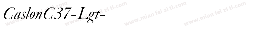 CaslonC37-Lgt字体转换