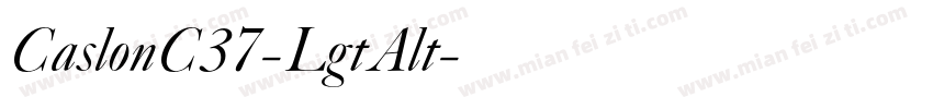 CaslonC37-LgtAlt字体转换