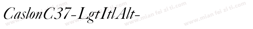 CaslonC37-LgtItlAlt字体转换