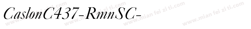 CaslonC437-RmnSC字体转换