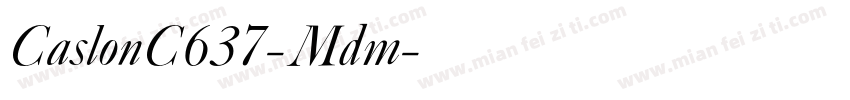 CaslonC637-Mdm字体转换