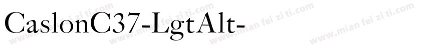 CaslonC37-LgtAlt字体转换