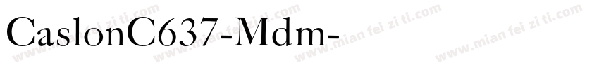 CaslonC637-Mdm字体转换
