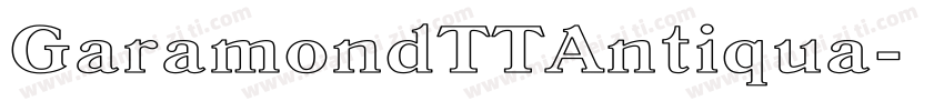 GaramondTTAntiqua字体转换