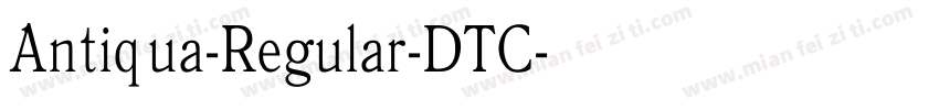 Antiqua-Regular-DTC字体转换