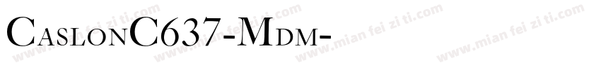 CaslonC637-Mdm字体转换