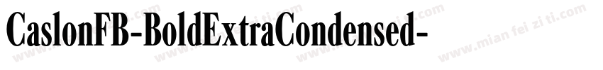 CaslonFB-BoldExtraCondensed字体转换