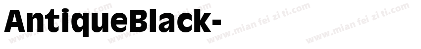AntiqueBlack字体转换