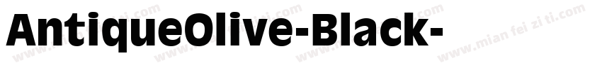 AntiqueOlive-Black字体转换