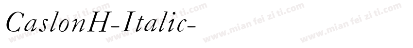 CaslonH-Italic字体转换