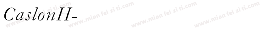 CaslonH字体转换