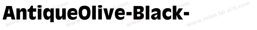 AntiqueOlive-Black字体转换