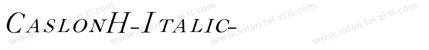 CaslonH-Italic字体转换