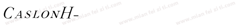 CaslonH字体转换