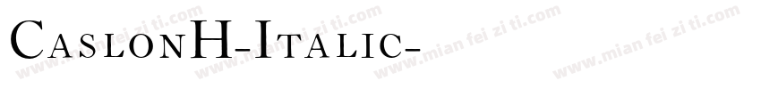 CaslonH-Italic字体转换