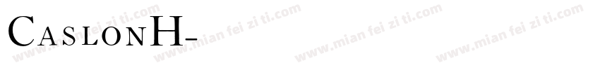 CaslonH字体转换
