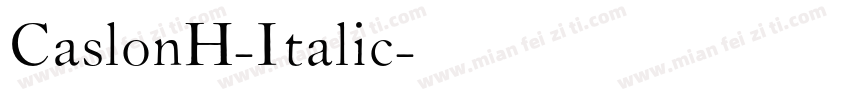 CaslonH-Italic字体转换