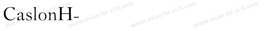 CaslonH字体转换