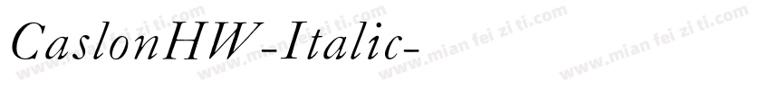 CaslonHW-Italic字体转换