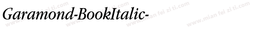 Garamond-BookItalic字体转换