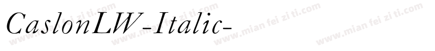 CaslonLW-Italic字体转换