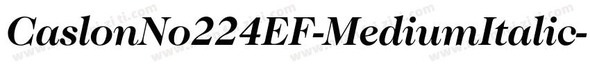 CaslonNo224EF-MediumItalic字体转换