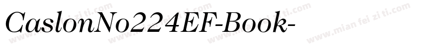 CaslonNo224EF-Book字体转换