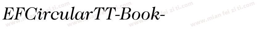 EFCircularTT-Book字体转换