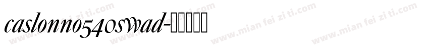 caslonno540swad字体转换