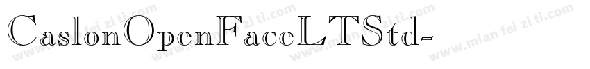 CaslonOpenFaceLTStd字体转换