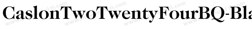 CaslonTwoTwentyFourBQ-BlackItalic字体转换