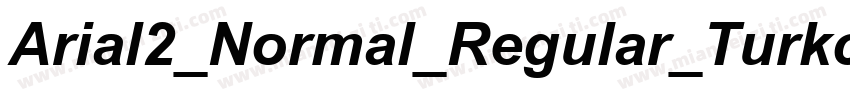 Arial2_Normal_Regular_Turkce字体转换