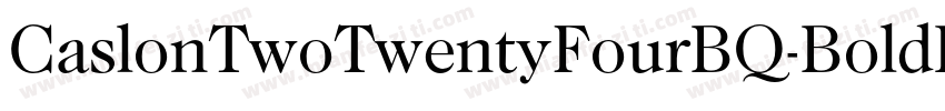 CaslonTwoTwentyFourBQ-BoldItalic字体转换