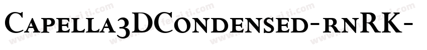 Capella3DCondensed-rnRK字体转换