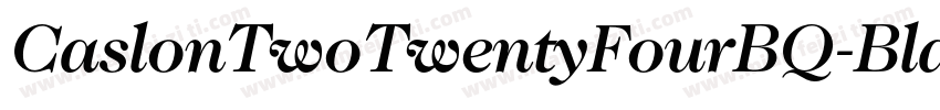 CaslonTwoTwentyFourBQ-BlackItalic字体转换