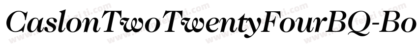CaslonTwoTwentyFourBQ-BookItalic字体转换