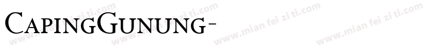 CapingGunung字体转换
