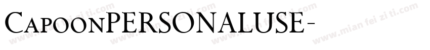 CapoonPERSONALUSE字体转换