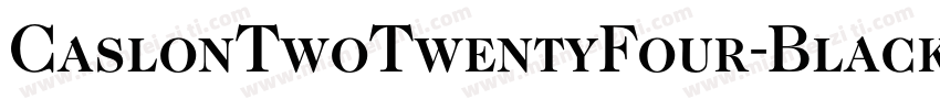 CaslonTwoTwentyFour-Black字体转换
