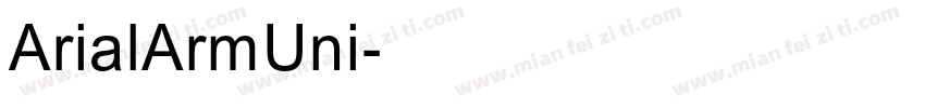 ArialArmUni字体转换