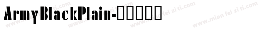 ArmyBlackPlain字体转换