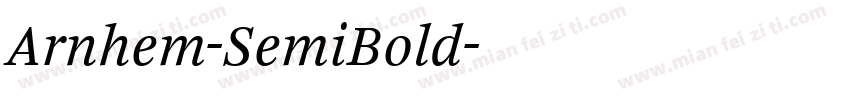 Arnhem-SemiBold字体转换