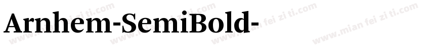 Arnhem-SemiBold字体转换